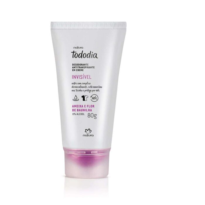 Desodorante Antitranspirante em Creme Todo dia 80g Ameixa Invisivel e Flor de Baunilha