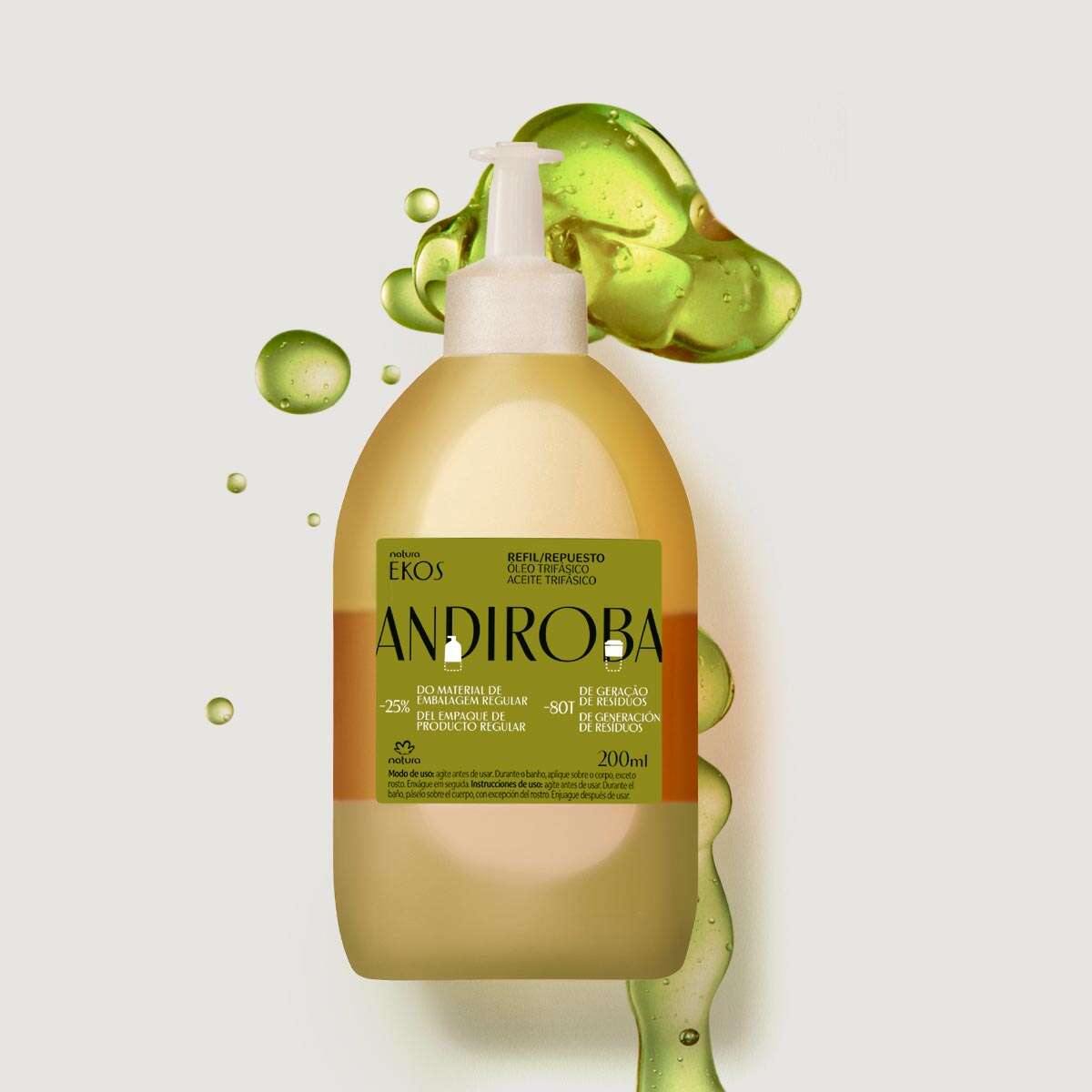 Natura - Ekos Andiroba Refil Óleo Trifásico Corporal 200ml - Imagem 3