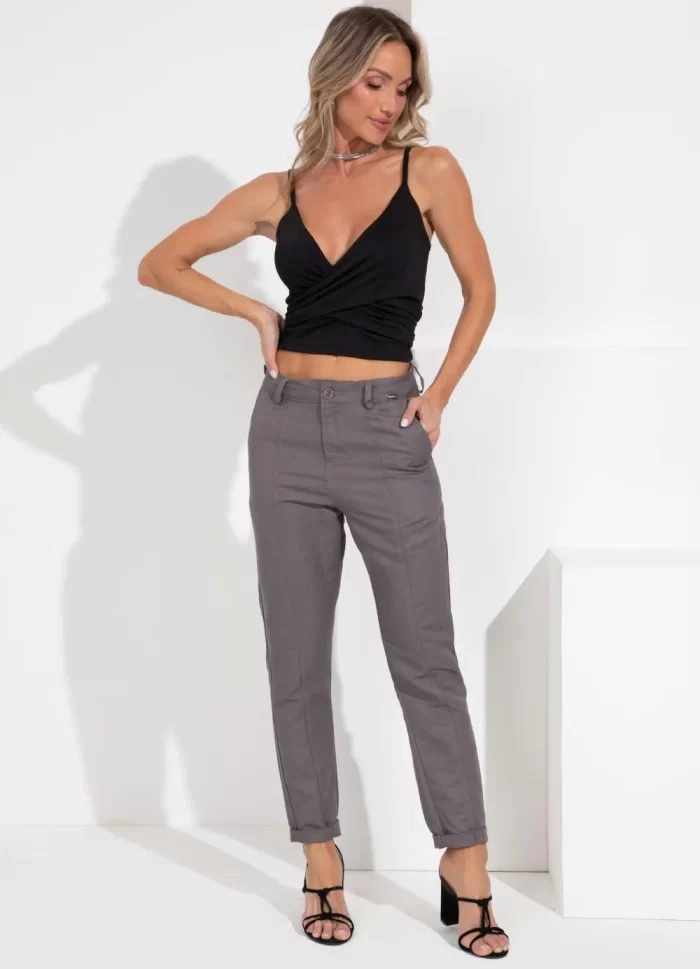 Blusa Preta com Transpasse - Imagem 3