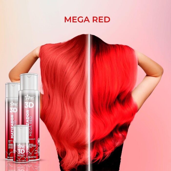 Matizador Magic Color- 3D Mega Red - Efeito Vermelho - 300ml - Imagem 2