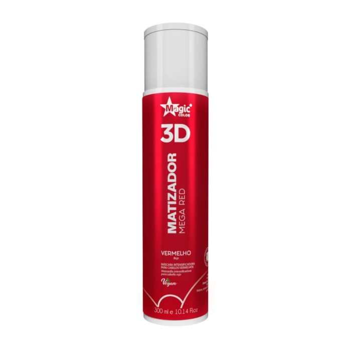 Matizador Magic Color- 3D Mega Red - Efeito Vermelho - 300ml - Imagem 4
