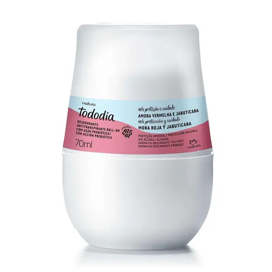 Desodorante Antitranspirante tododia amora vermelha e jabuticaba des rollon 70ml
