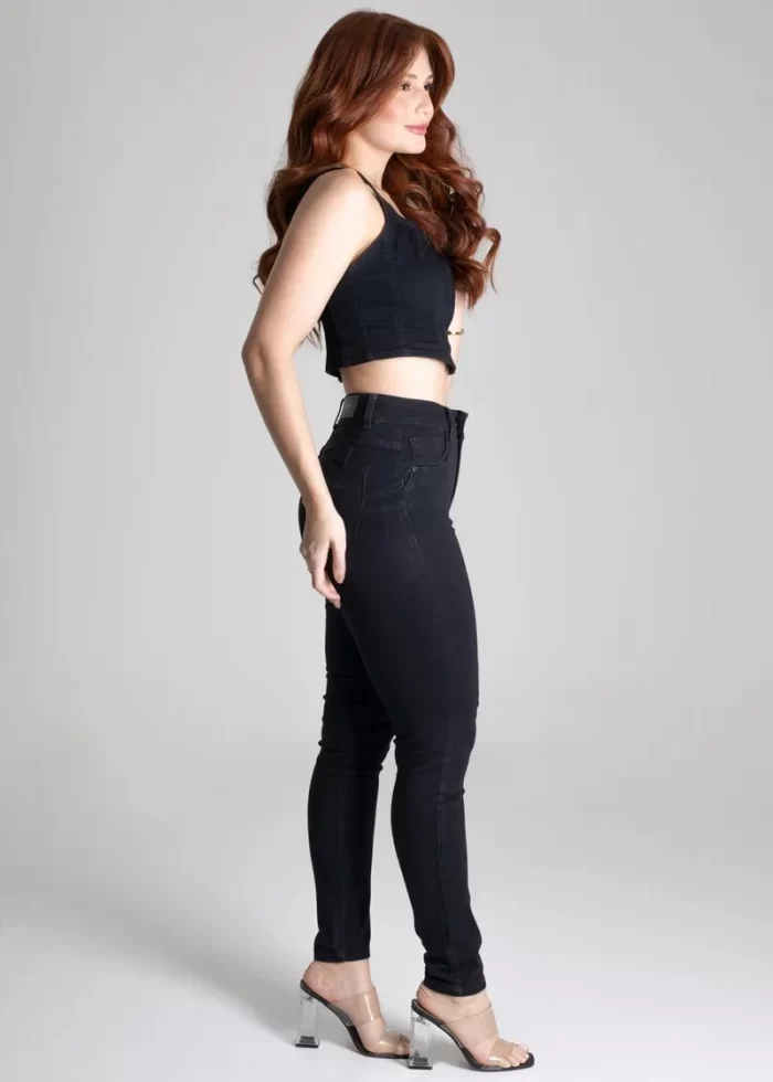 Calça Jeans Sawary Skinny Preta - 275004 - Imagem 2