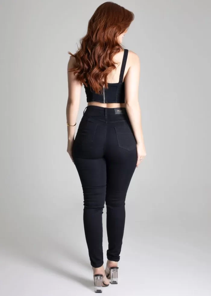 Calça Jeans Sawary Skinny Preta - 275004 - Imagem 3