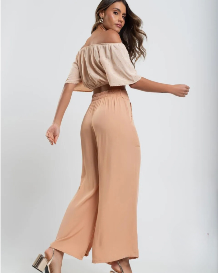 Cropped　blusa Ciganinha Lurex Salvatore Fashion - Imagem 3
