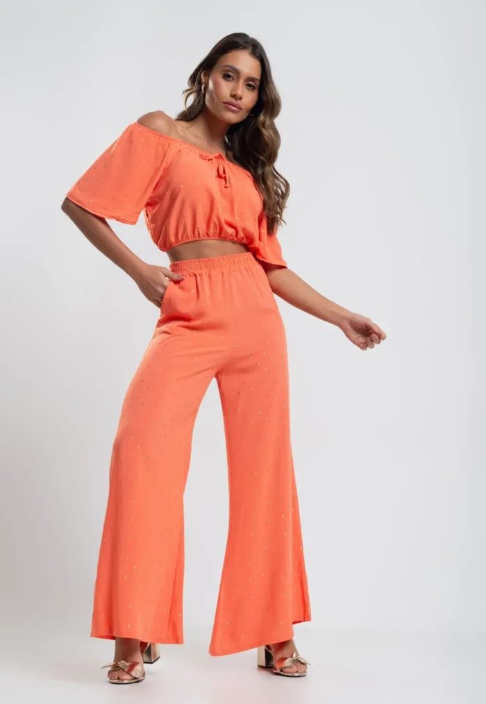 Cropped　blusa Ciganinha Lurex Salvatore Fashion - Imagem 12