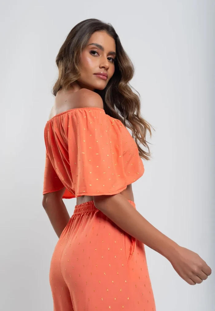 Cropped　blusa Ciganinha Lurex Salvatore Fashion - Imagem 13