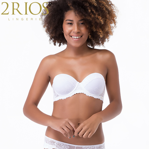 Sutiã tomara que caia c/bojo e renda - 2 rios  82217.