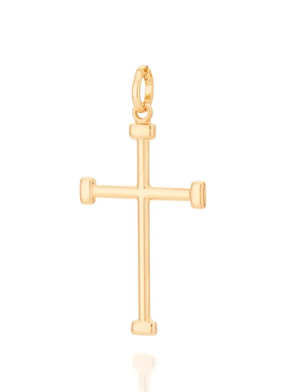 Rommanel PINGENTE CRUZ BANHADO A OURO 18K - TAM.ÚNICO 5422080000