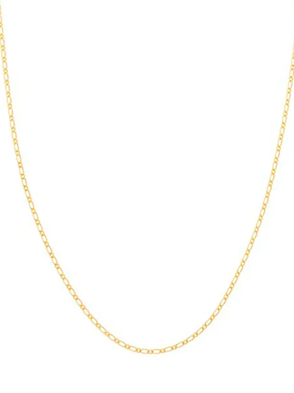 CORDÃO BANHADO OURO 18K ELO ALTERNADO E LIXADO - TAM.50 530147-Rommanel