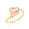 ANEL SOLITÁRIO BANHADO A OURO 18K COM CRISTAL 511598 18 29-Rommanel