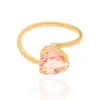 ANEL SOLITÁRIO BANHADO A OURO 18K COM CRISTAL 511598 18 29-Rommanel - Imagem 2