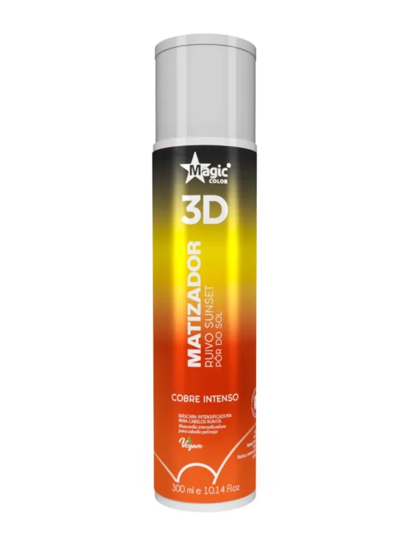 Matizador 3D Ruivo Sunset Pôr do Sol - Efeito Cobre Intenso - 300ml