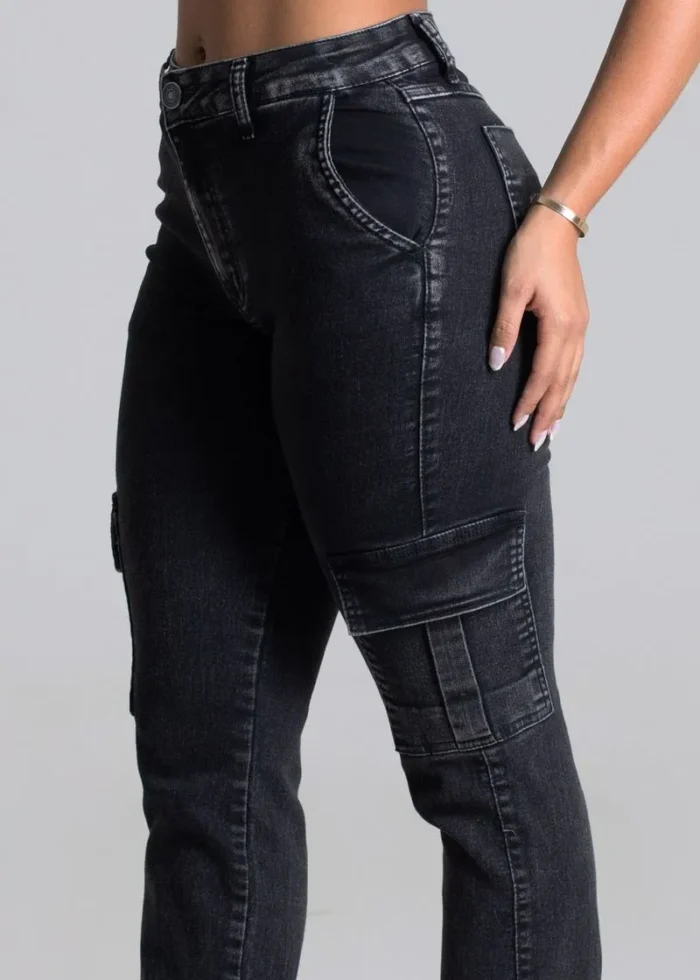 Calça Jeans Sawary Reta Cargo - 277648 - Imagem 5