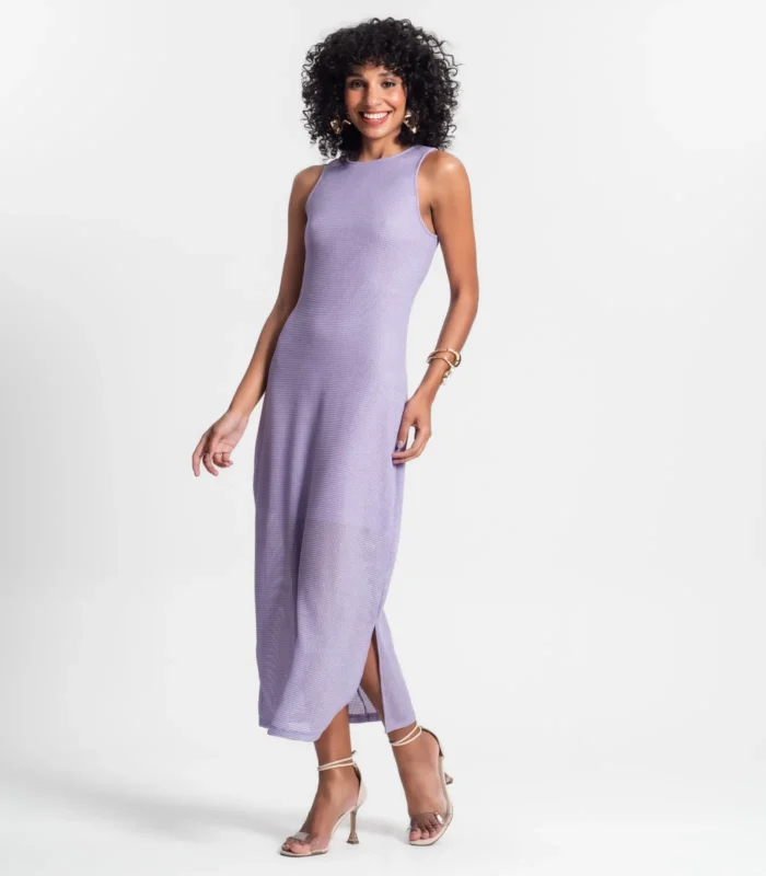 Vestido Longo Com Fenda Rovitex - Imagem 4