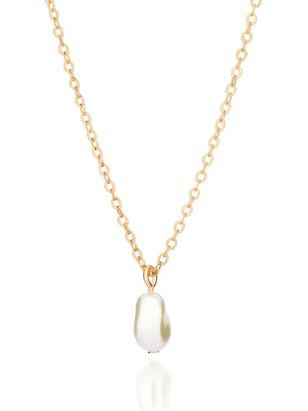 Rommanel-GARGANTILHA BANHADA A OURO 18K COM PÉROLA BARROCA - TAM.50 5325605026