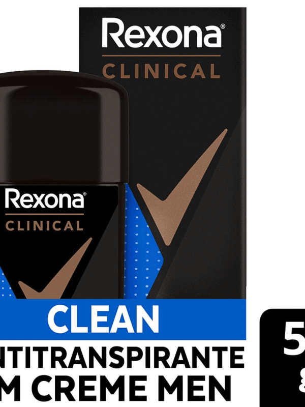 Desodorante Rexona Men Clinical Clean Antitranspirante Masculino 96h Creme 58g