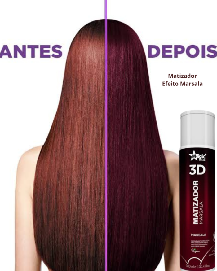 Matizador Magic Color - 3D Marsala - Efeito Marsala - 300ml - Imagem 4