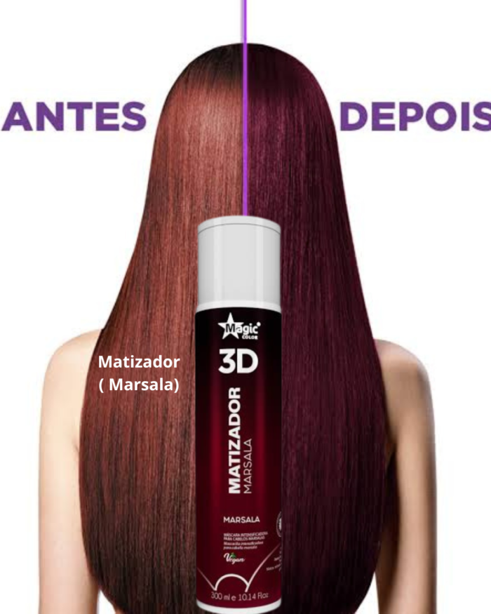 Matizador Magic Color - 3D Marsala - Efeito Marsala - 300ml - Imagem 2