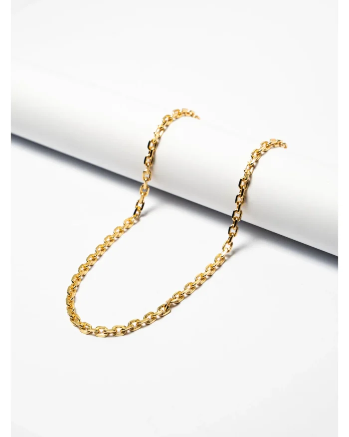 Corrente Masculina Elo Cadeado folheado em ouro 18k- CL050 - Imagem 2