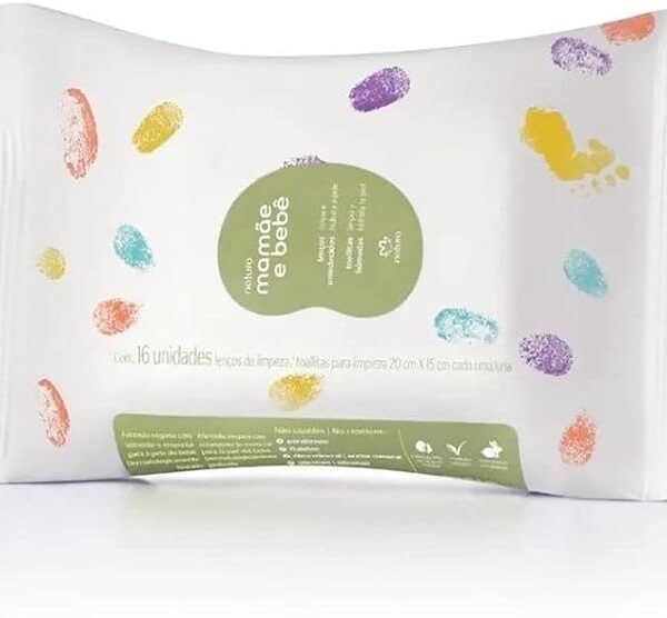 Lenço Umedecido Natura Mamãe e Bebê com Fragrância 16 folhas