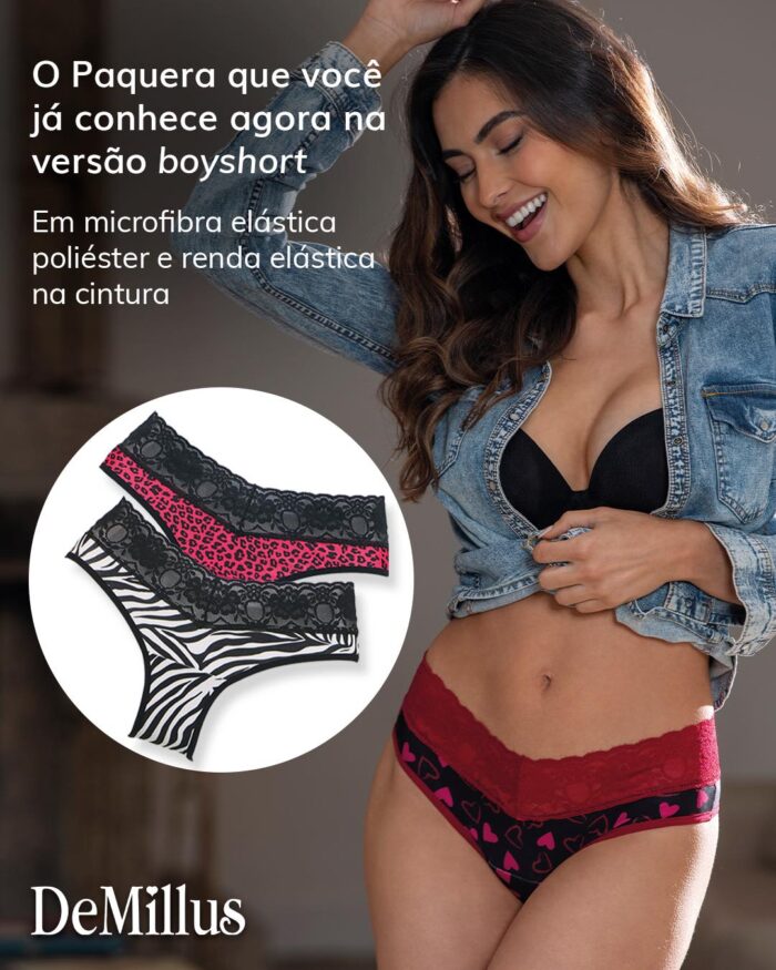 Calca boyshort Paquera - Demillus -054752 - Imagem 4