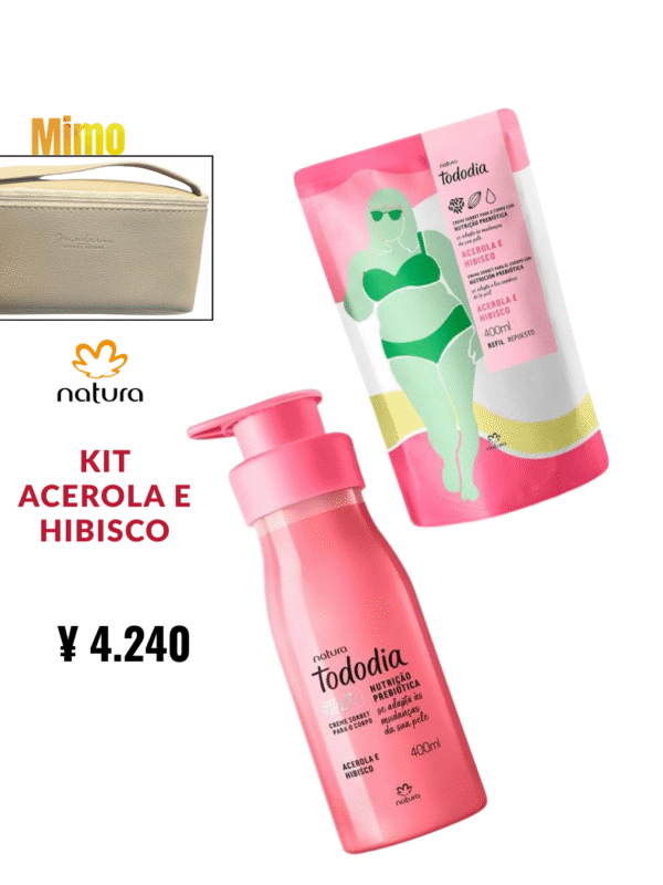 Kit Hidratante Regular 400ml + Hidratante Refil 400ml-Sorbet Hidratante Tododia Acerola e Hibisco