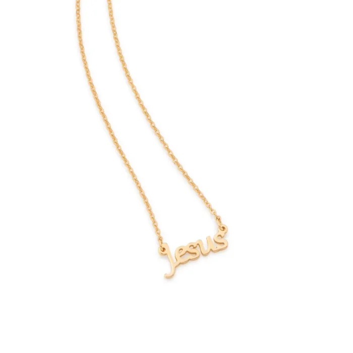 GARGANTILHA BANHADA A OURO 18K ESCRITO JESUS - TAM.50 5318435000