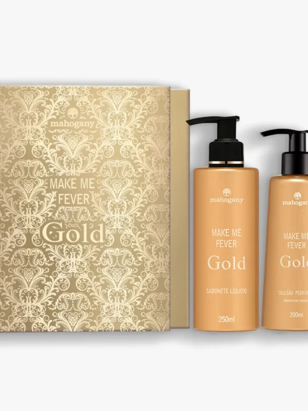Kit Make me Fever Gold com Sabonete Líquido 250 ml e Hidratante 200 ml