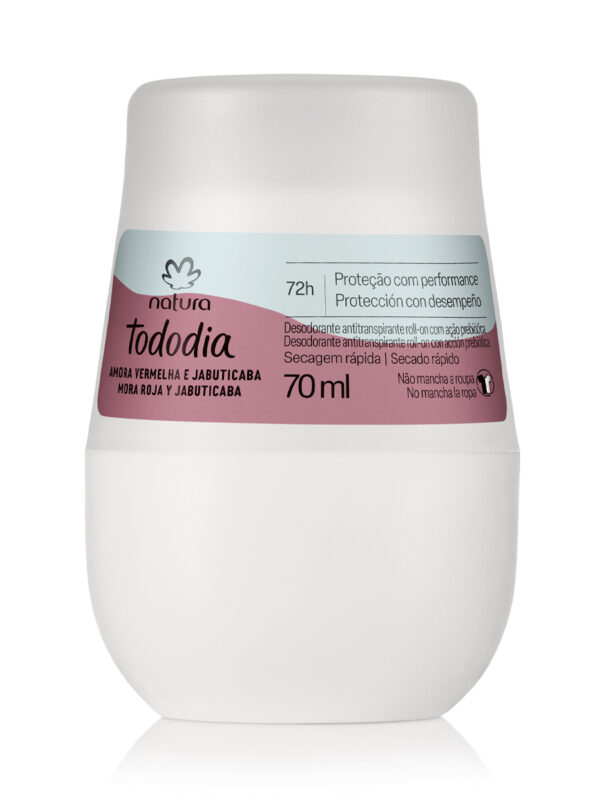 Desodorante Antitranspirante tododia amora vermelha e jabuticaba des rollon 70ml