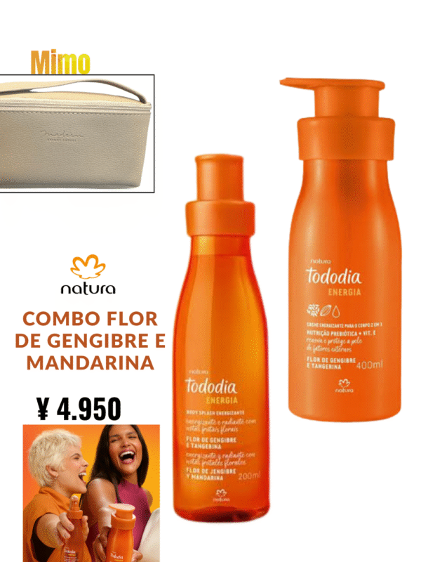 Kit Tododia Energia Flor de gengibre e Tangerina com Body Splash (2 produtos)