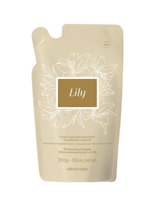 oBoticario-Refil Creme Acetinado Desodorante Hidratante Corporal Lily - 250g