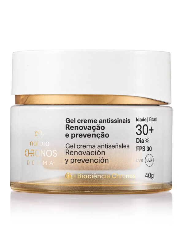 Gel Creme Antissinais Renovação e Prevenção 30+ Dia Chronos Derma- Natura