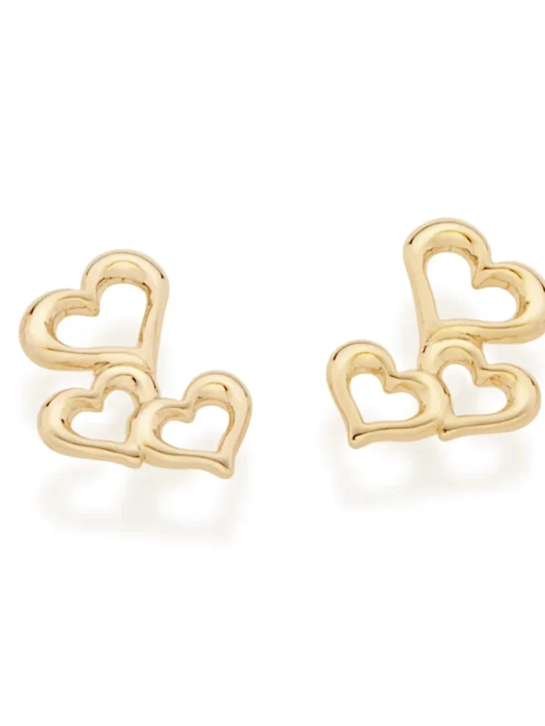 BRINCO CORAÇÕES BANHADO A OURO 18K - TAM.ÚNICO 5262830000