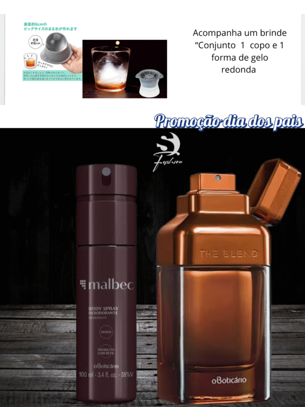 kit the blend e Deo Corporal Spray Malbec masculino oBoticario