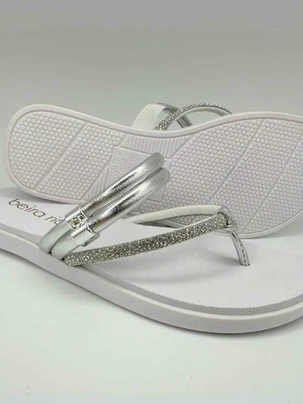 Sandália Rasteira Beira Rio Feminina Strass Brilho - Referência: 8496.410.25223