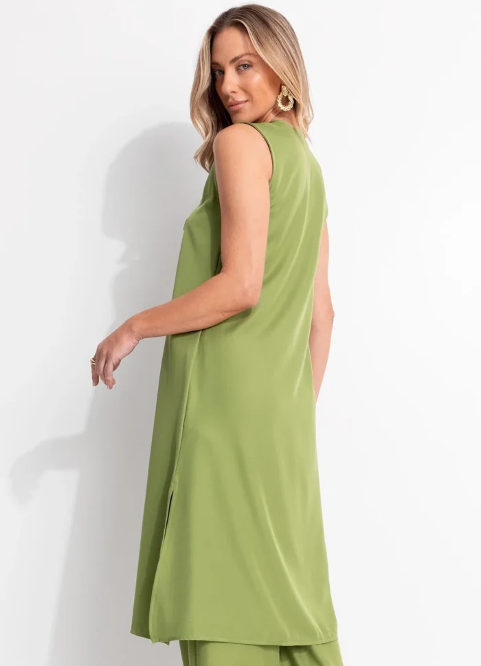 Quintess - Blusa Verde em Crepe Plano - Imagem 4