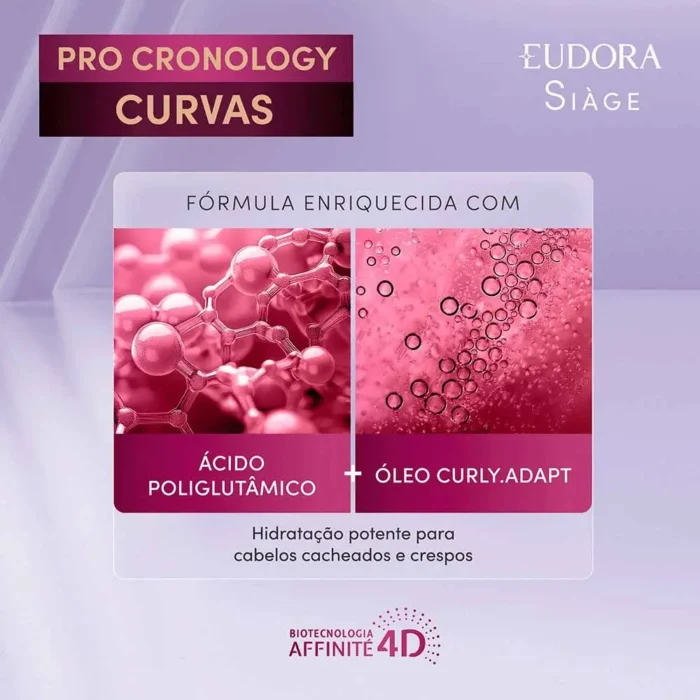 Eudora Siàge Pro Cronology Curvas Volume Creme de Pentear - Imagem 4