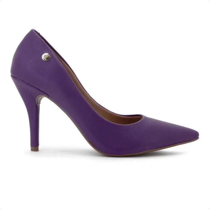 Scarpin Vizzano Salto Alto Bico Fino - Roxo