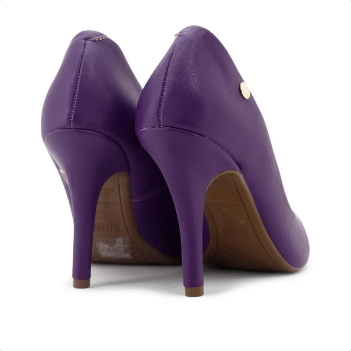Scarpin Vizzano Salto Alto Bico Fino - Roxo - Imagem 4