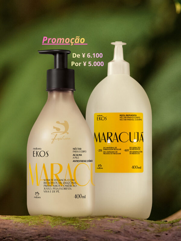 Kit Ekos Maracuja Natura - Regular + Refil -400ml cada