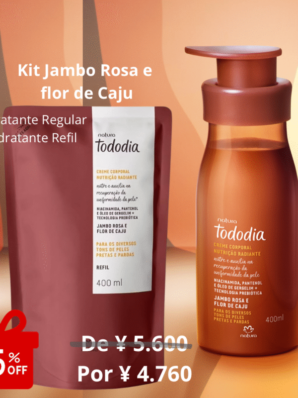Kit tododia Natura Jambo Rosa e Flor de caju -Regular+Refil