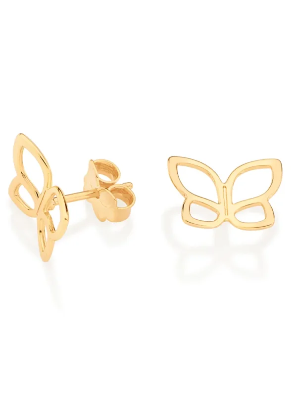 BRINCO BORBOLETA BANHADO A OURO 18K - TAM.ÚNICO 5270920000