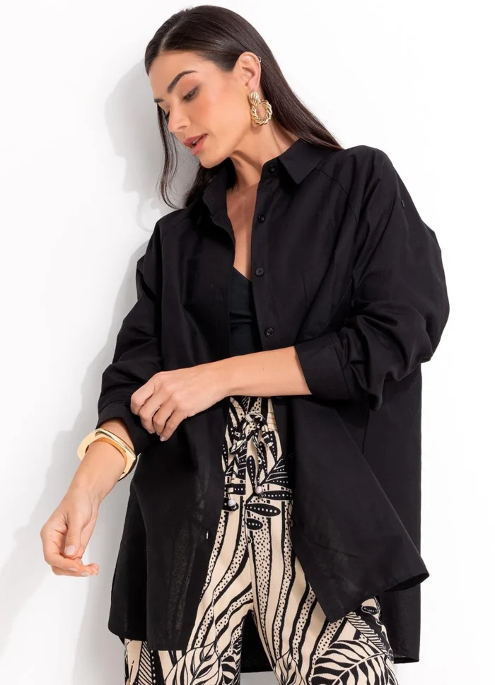 Quintess - Camisa Preto em Alfaiataria - Imagem 10
