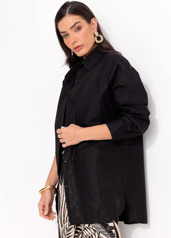 Quintess - Camisa Preto em Alfaiataria - Imagem 7