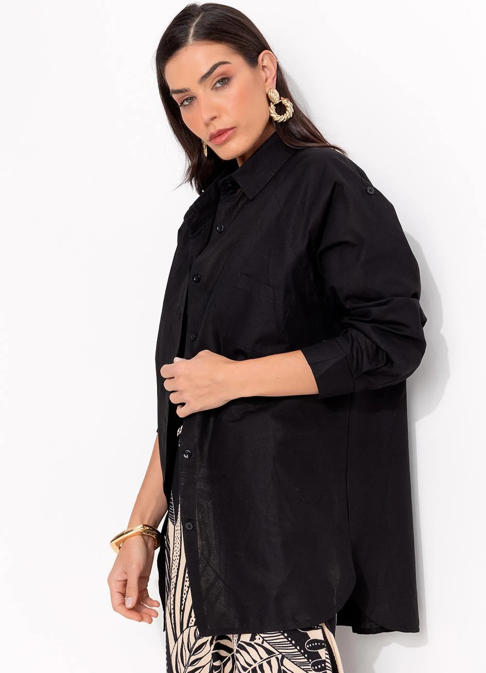 Quintess - Camisa Preto em Alfaiataria - Imagem 7