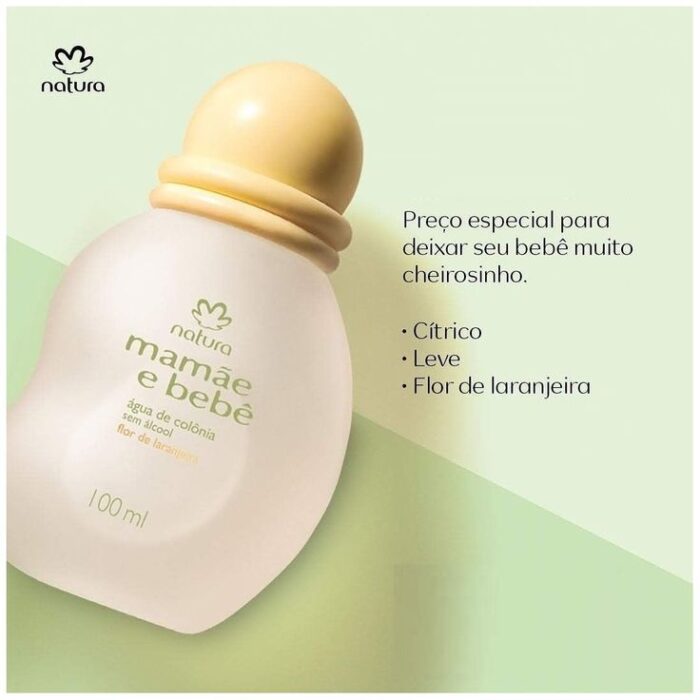 Água de Colônia Mamãe e Bebê flor de laranjeira -Natura