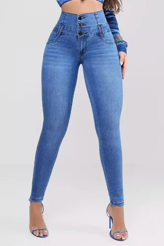 Calça Cintura Perfeita Lavado Médio Pit Bull Jeans Modeladora