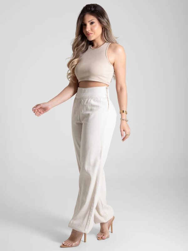 Calça Linho Sawary Balonê - 281519 - OFF WHITE