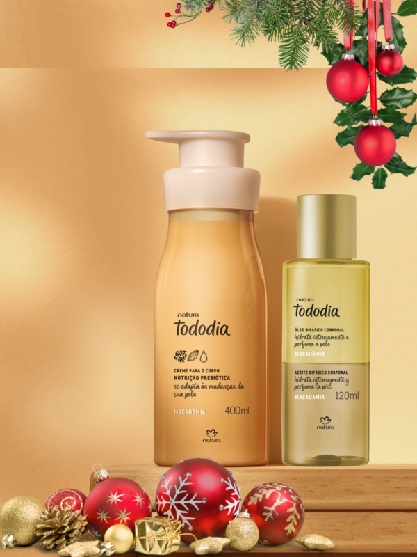 Kit Natura Macadamia hidratante corporal 400ml + Oleo corporal 120ml